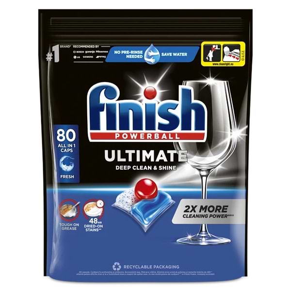 Фото - Таблетка для посудомийної машини Finish Ultimate All in 1, 80 шт