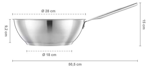 Фото - Сковорода ВОК Fiskars Wok All Steel Pure 28 см (1065629)