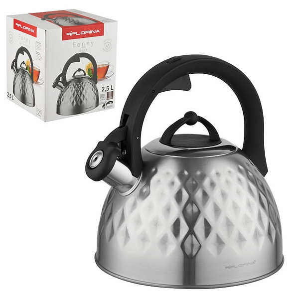 Фото - Чайник металевий FLORINA FENNY SATIN 2,5 л (5C0225)