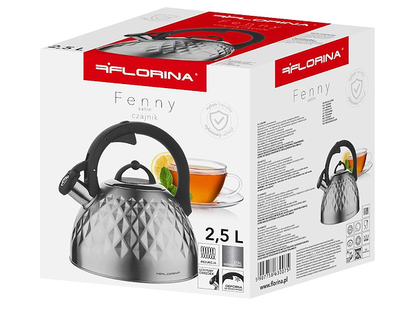 Фото - Чайник металевий FLORINA FENNY SATIN 2,5 л (5C0225)