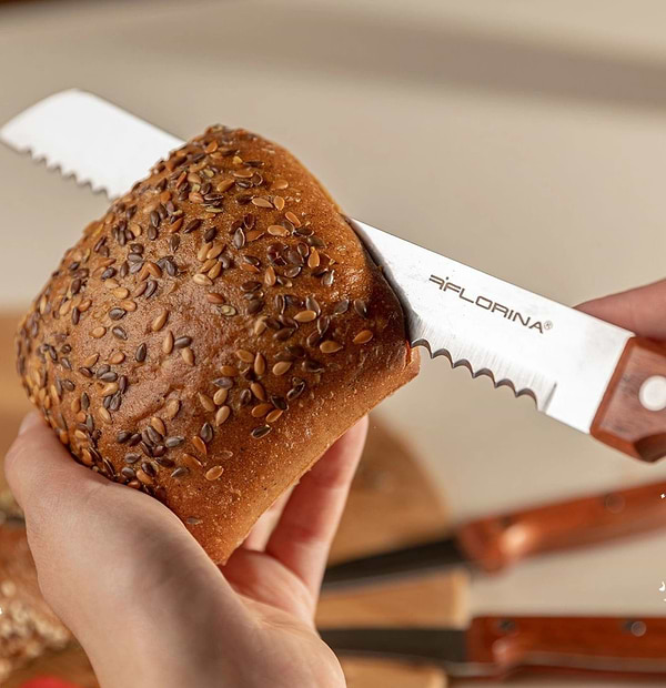 Фото - Нож для хлеба FLORINA Wood 20 см (5N2002)
