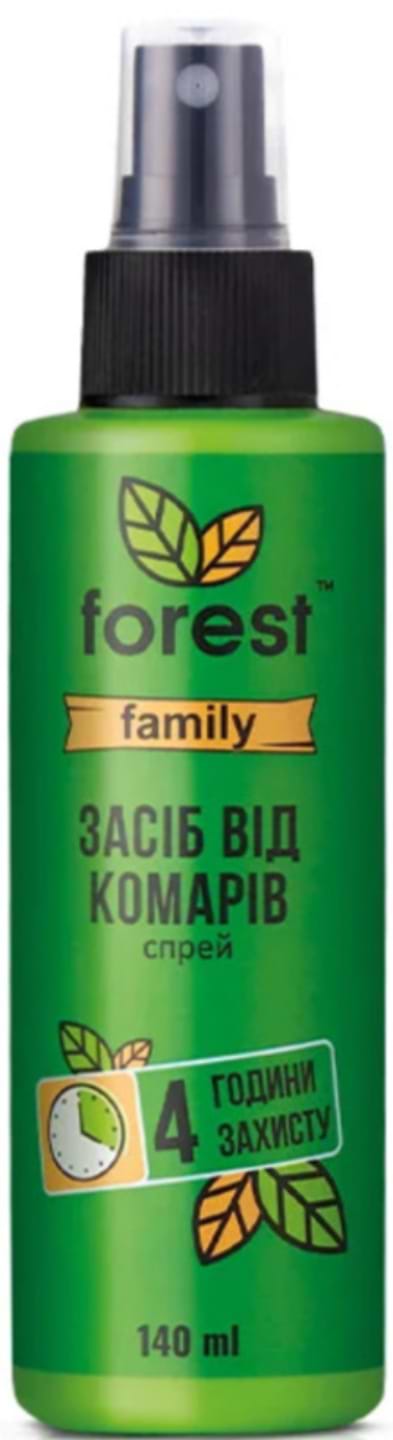 Спрей від комах Forest репелент Family від комарів 140 мл (FR00778) - Фото 1