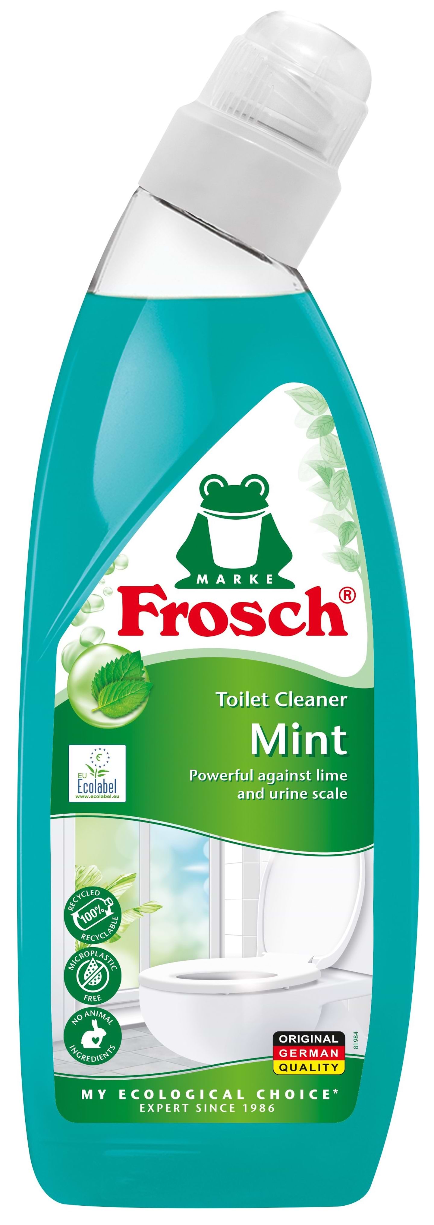Засіб для чищення унітазу Frosch Гель М'ята 750 мл - Фото 1