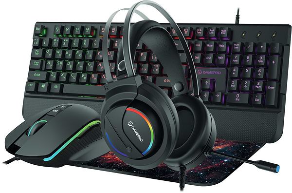 Фото - Клавіатура+миша GamePro + навушники 4in1 GS1252USB