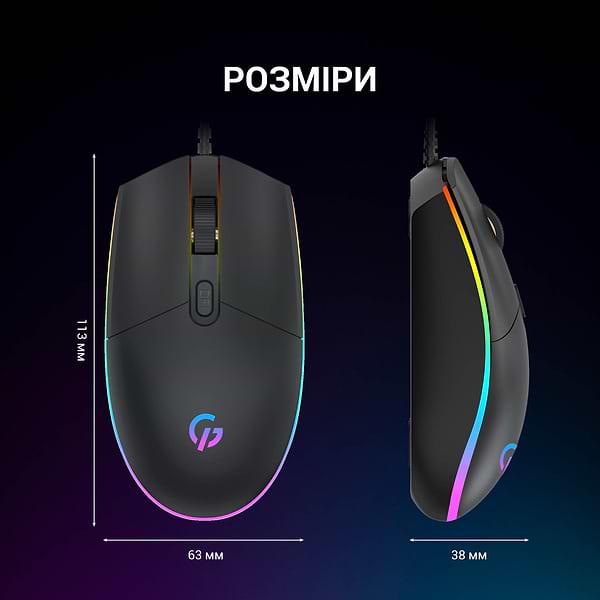 Фото - Миша дротова ігрова GamePro Black (GM152) USB