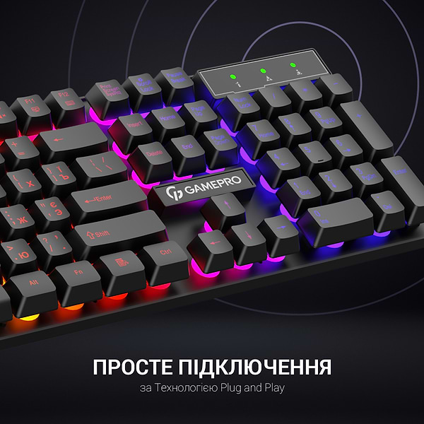 Фото - Клавіатура дротова ігрова GamePro GK296