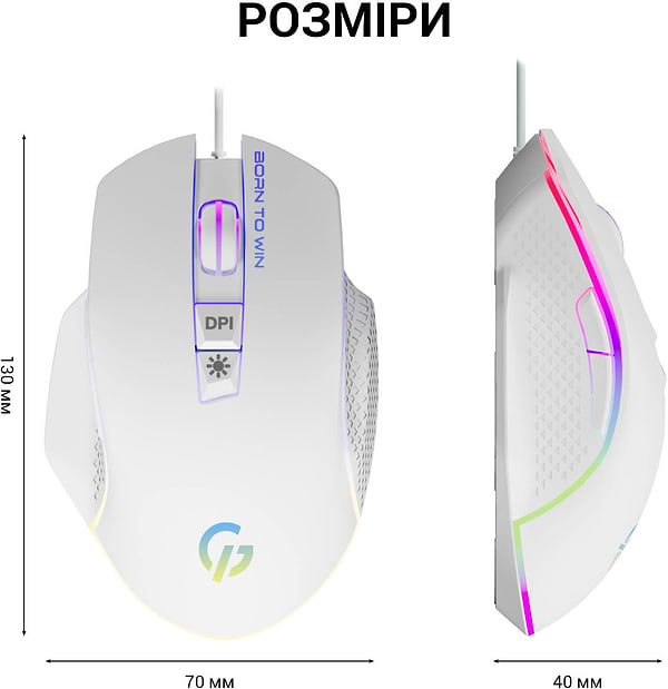 Фото - Мышь проводная игровая GamePro GM370 White