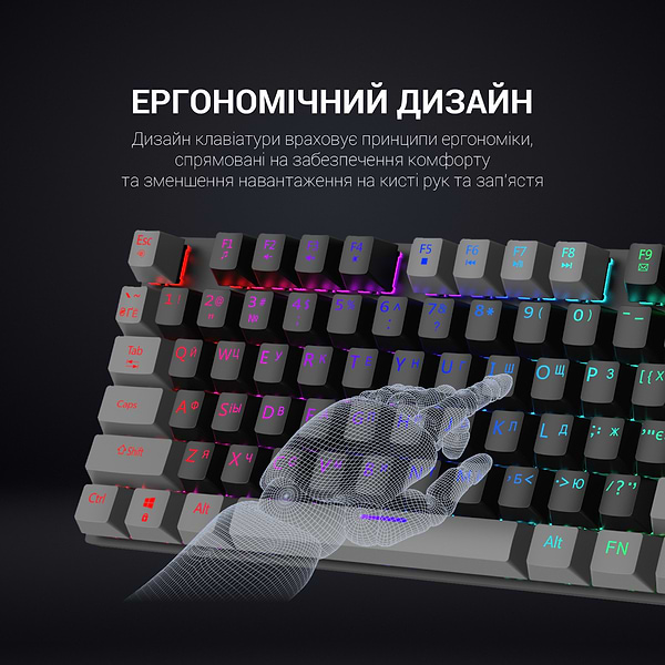 Фото - Клавиатура проводная игровая GamePro LED USB (MK100R)