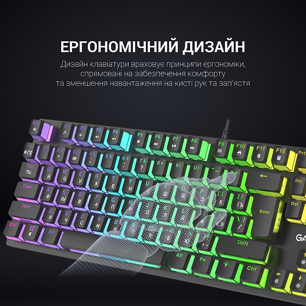 Фото - Клавіатура дротова ігрова GamePro MK85R Red
