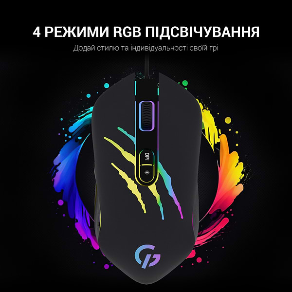 Фото - Миша дротова ігрова GamePro Raptor (GM408)
