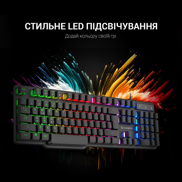 Фото - Клавиатура проводная игровая GamePro RGB (GK380)