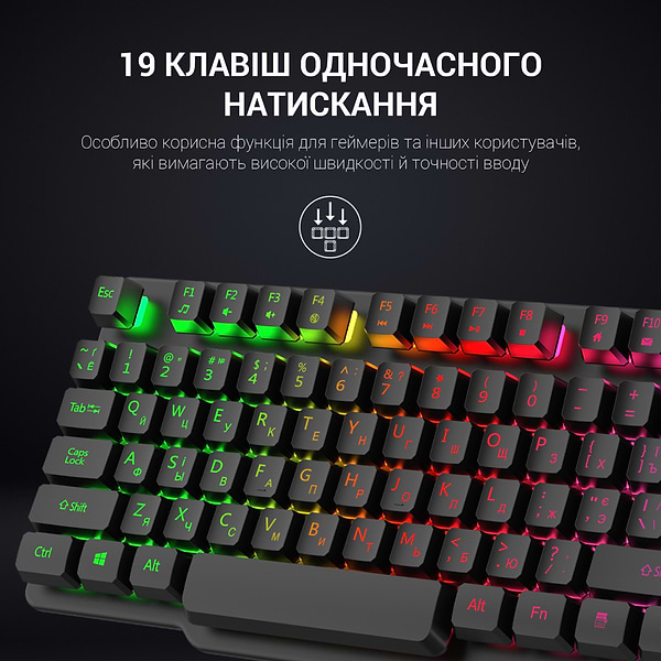 Фото - Клавиатура проводная игровая GamePro RGB (GK380)