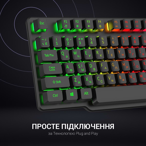 Фото - Клавиатура проводная игровая GamePro RGB (GK380)