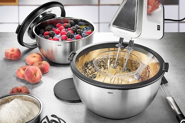 Фото - Набор мисок Gefu с крышками для защиты от брызг Muovo 2 шт. (35055)