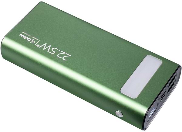 Фото - Батарея мобільна Gelius Lightstone GP-PB300i 20000mAh QC+PD 22.5W Green (99033)