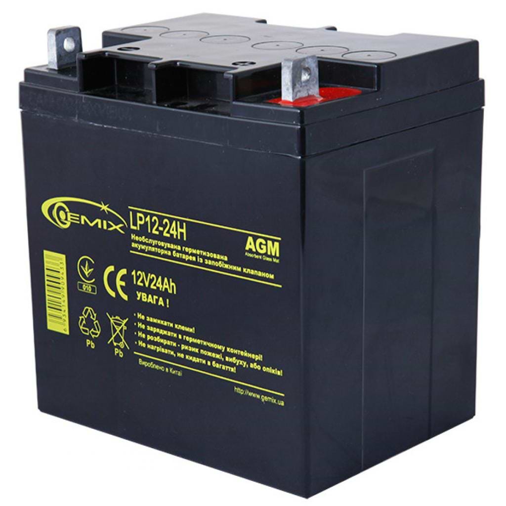 Аккумулятор для ИБП Gemix 12V 24А (LP12-24)