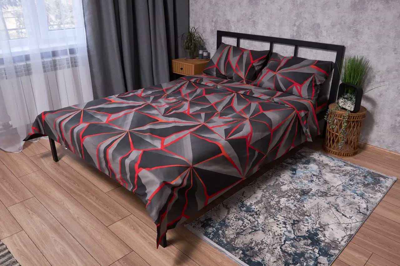 Комплект постельного белья Moon&Star Бязь Gold Люкс Geometry 175х210 нав. 2х70х70 (MS-820002235)