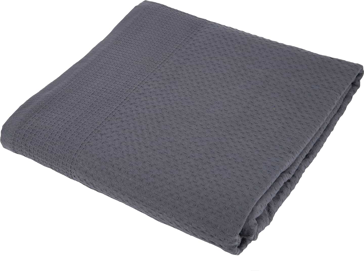 Простынь полуторная GM Textile летняя вафельная серая 150х200 - Фото 1
