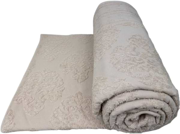 Фото - Простирадло полуторне GM Textile махрове жакардове кремове 150х200