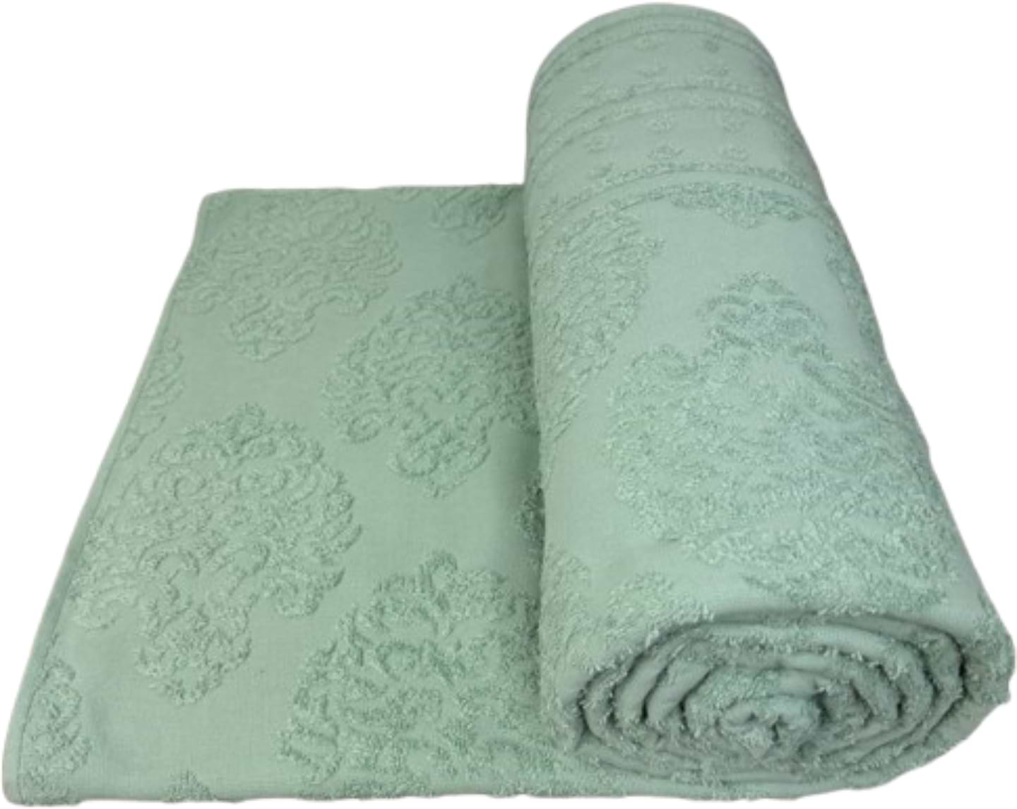 Простирадло полуторне GM Textile махрове жакардове фісташкове 150х200 - Фото 1