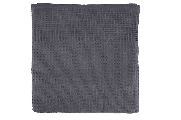 Фото - Простирадло полуторне GM Textile  літнє вафельне сіре 150х200
