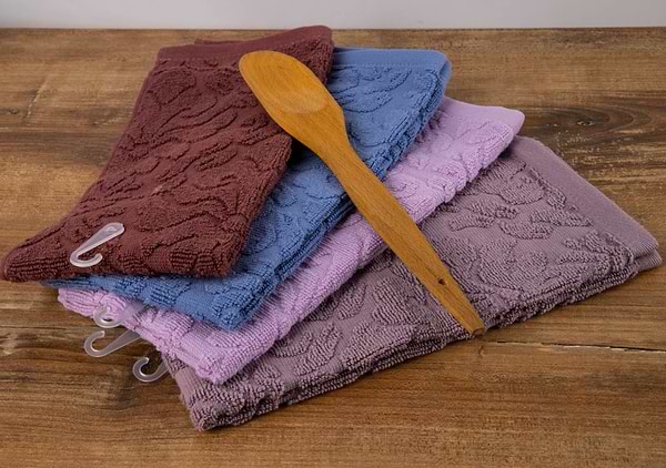 Фото - Полотенце для рук GM Textile махровое жаккардовое пепельное 30х60, на крючке