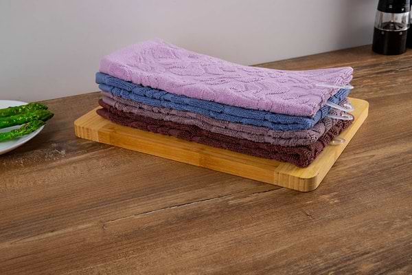 Фото - Рушник для рук GM Textile махровий жакардовий блакитний 30х60, на вішаку