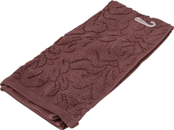 Фото - Рушник для рук GM Textile махровий жакардовий коричневий 30х60, на вішаку