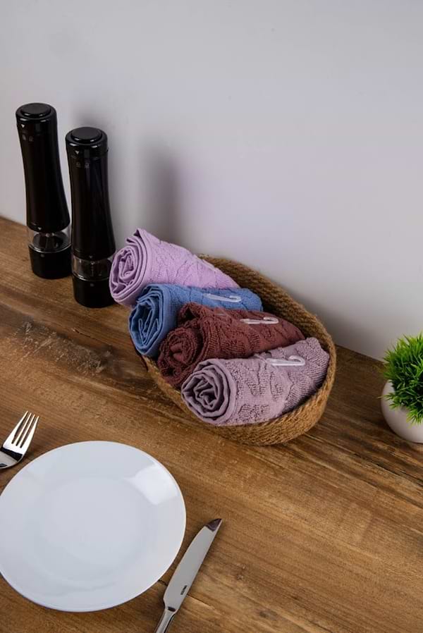 Фото - Рушник для рук GM Textile махровий жакардовий блакитний 30х60, на вішаку