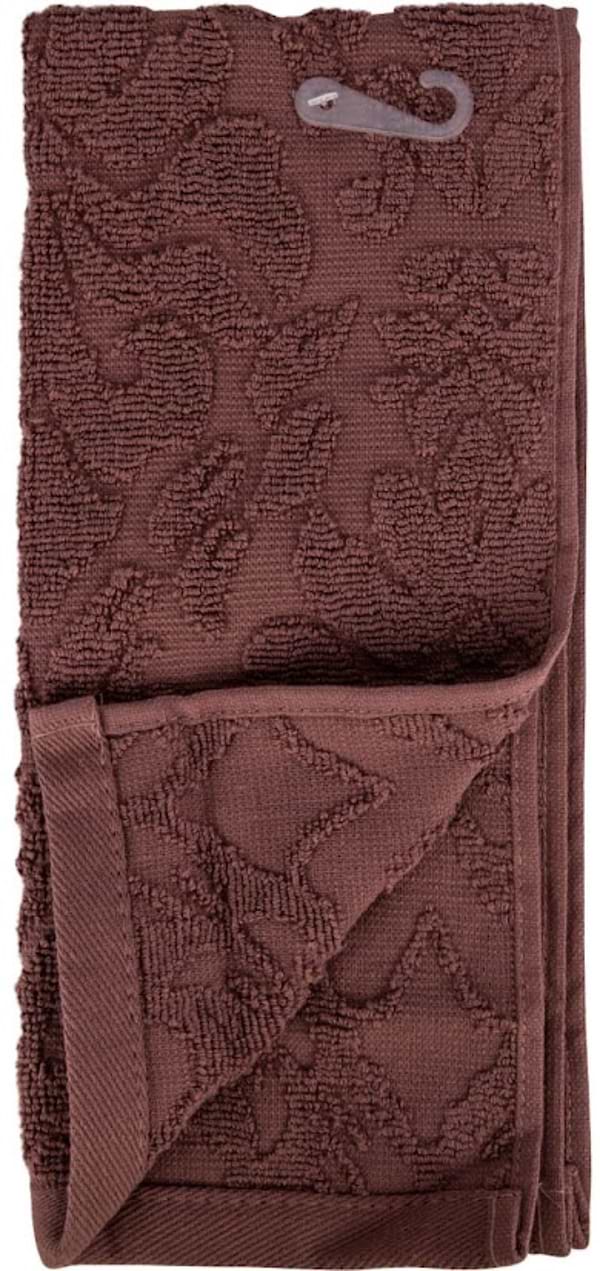 Фото - Рушник для рук GM Textile махровий жакардовий коричневий 30х60, на вішаку