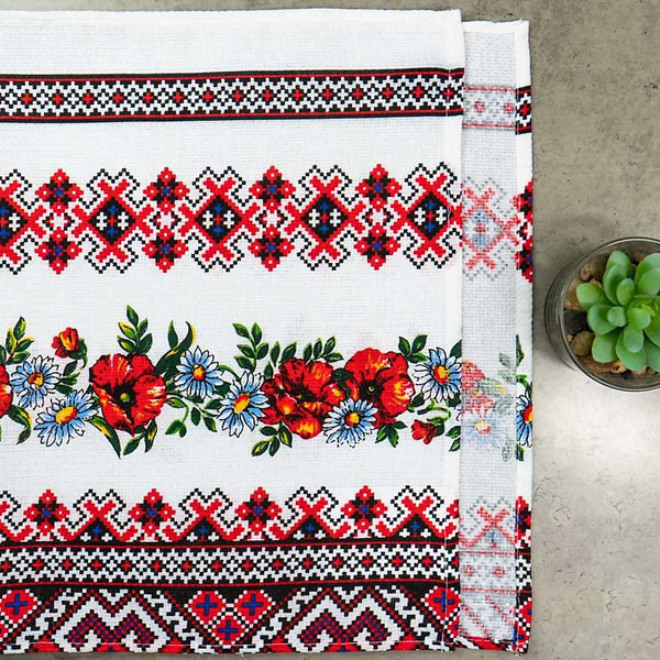 Фото - Набір рушників GM Textile вафельних вишиванка 35х61, 4 шт