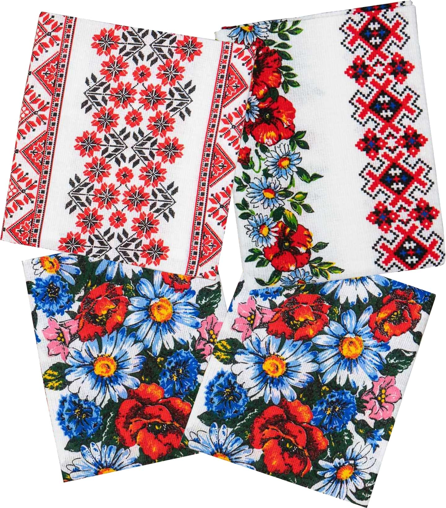 Набір рушників GM Textile вафельних вишиванка 35х61, 4 шт - Фото 1