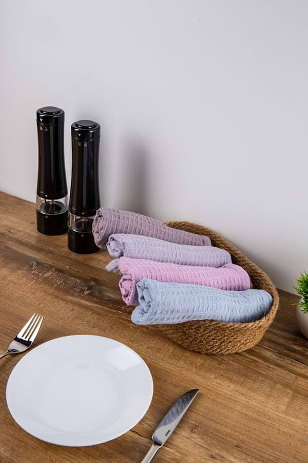 Фото - Рушник для рук GM Textile вафельний блакитний 40х70