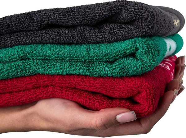 Фото - Полотенце банное GM Textile зеленые новогодние елочки 70х140