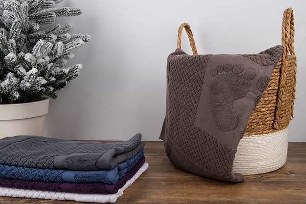 Фото - Рушник для ніг GM Textile махровий  кремовий 50х70