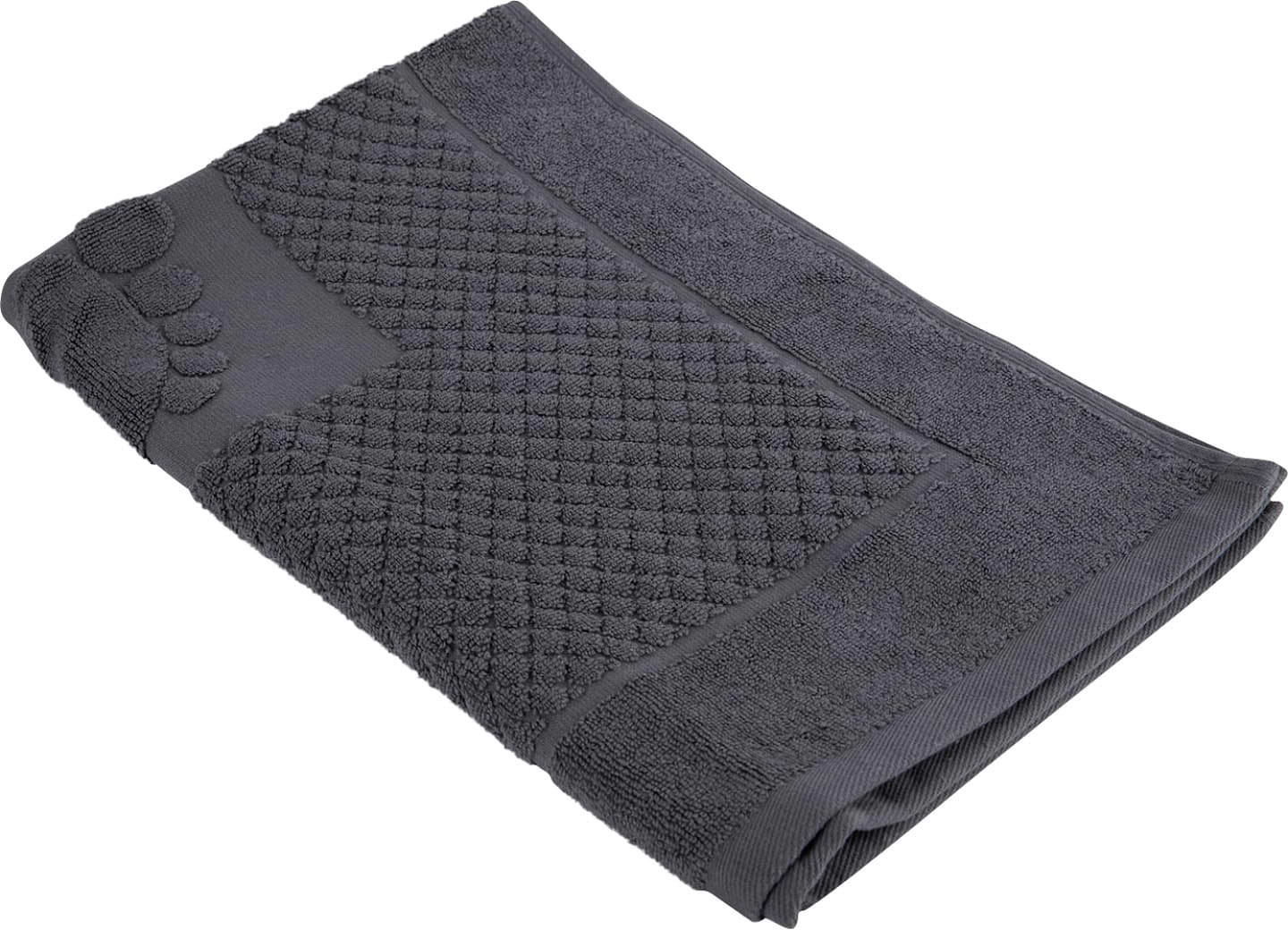 Полотенце для ног GM Textile махровое серый 50х70 - Фото 1