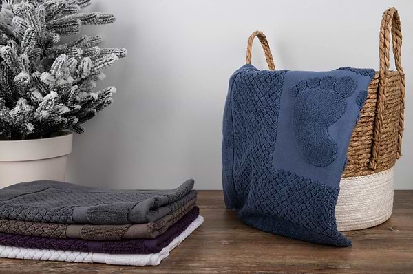 Фото - Полотенце для ног GM Textile махровое голубой 50х70