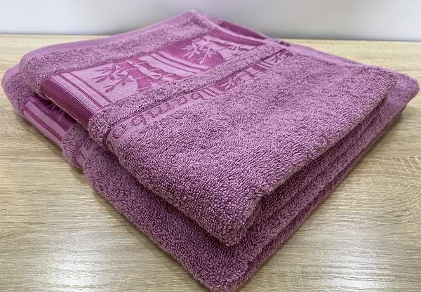 Фото - Рушник для обличчя GM Textile махровий пудра бамбук 50x90
