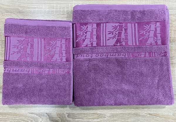 Фото - Рушник для обличчя GM Textile махровий пудра бамбук 50x90