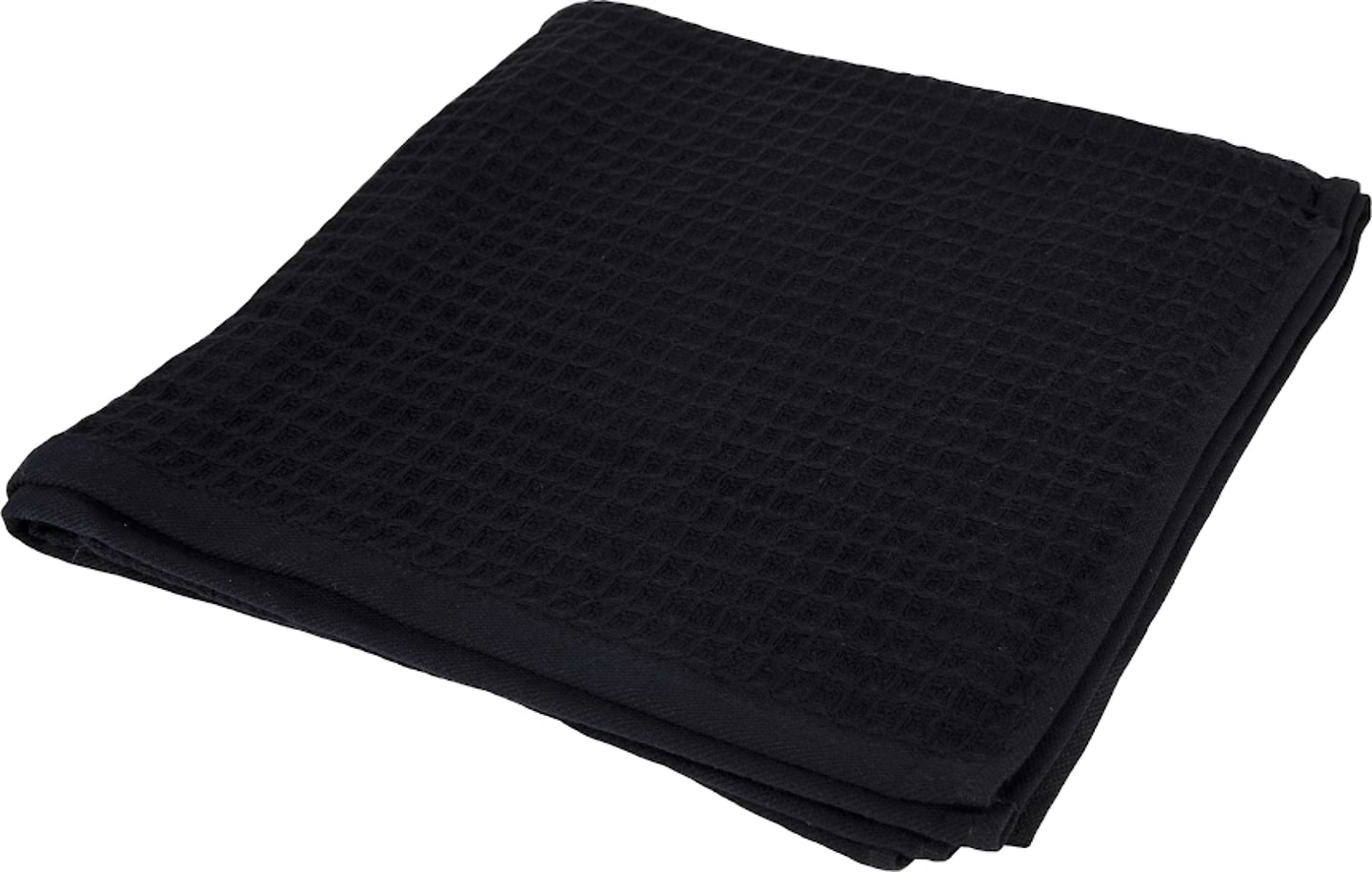Полотенце для лица GM Textile вафельное черное 50х90, 280 г/м2 - Фото 1