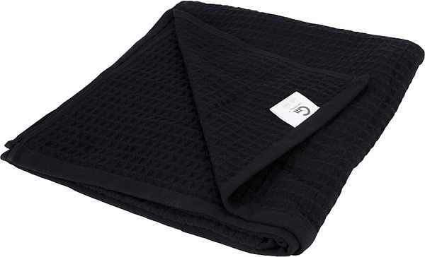 Фото - Рушник банний GM Textile вафельний чорний 70х140, 280 г/м2