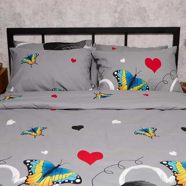 Фото - Комплект постільної білизни Moon&Star Бязь Gold Люкс Butterfly Love 200х220 нав. 2х70х70 (MS-820008867)