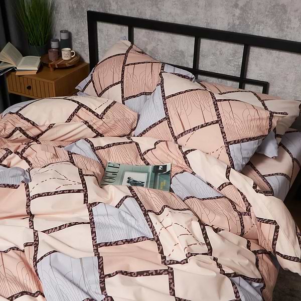 Фото - Комплект постільної білизни Moon&Star Бязь Gold Люкс Cozy Puzzle 200х220 нав. 4х50х70 (MS-820009043)