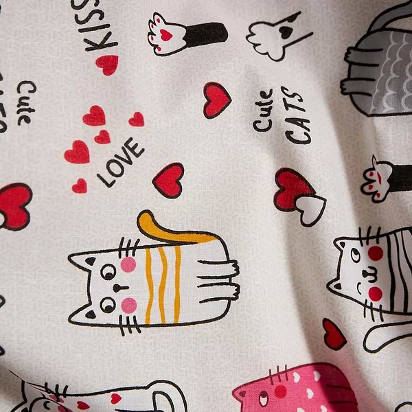 Фото - Комплект постільної білизни Moon&Star Бязь Gold Люкс Cute Cats 200х220 нав. 4х70х70 (MS-820009079)