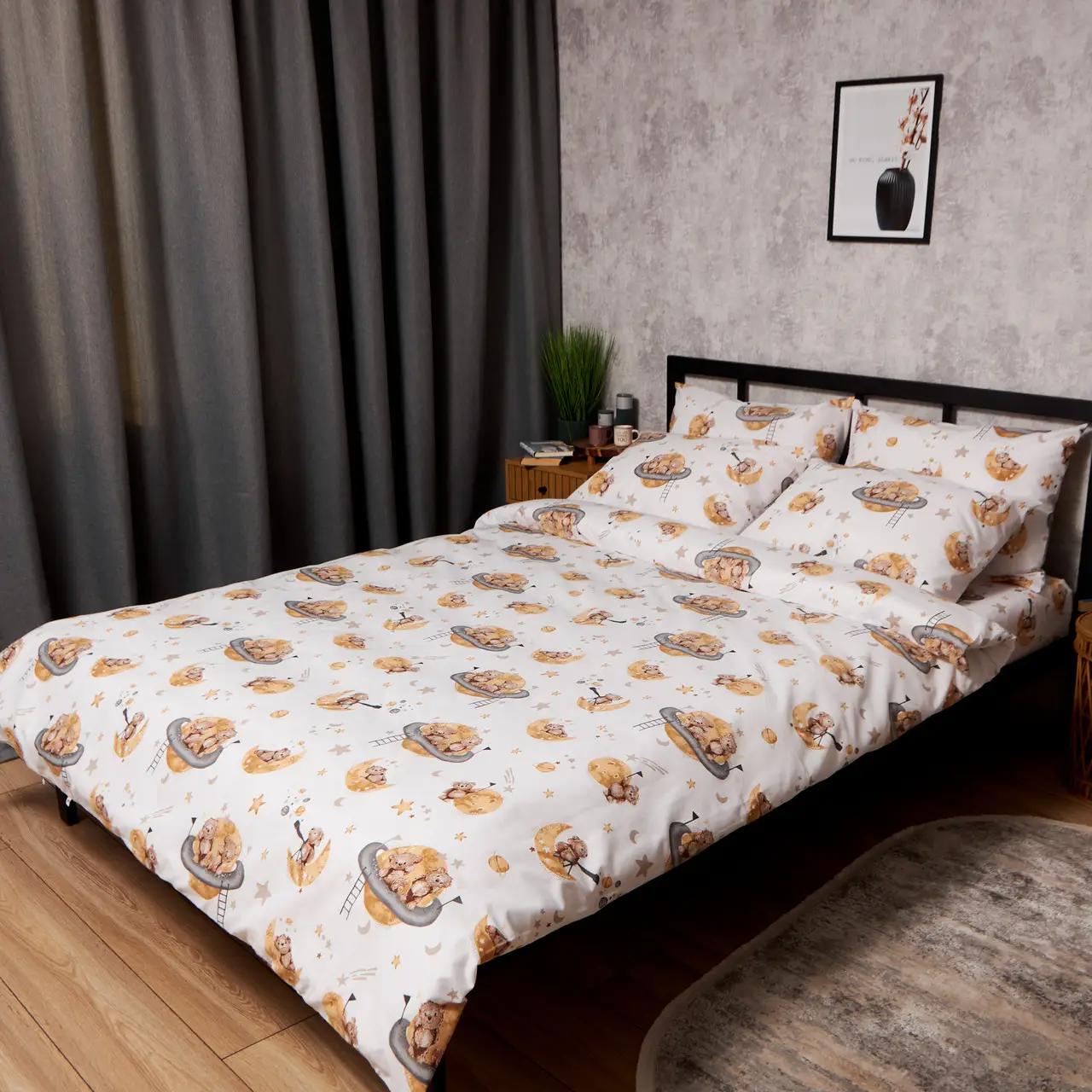 Комплект постельного белья Moon&Star Бязь Gold Люкс Teddy Dreams 143х210 см нав. 4х50х70 (MS-820009853)