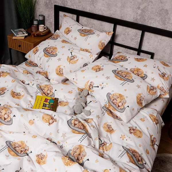 Фото - Комплект постельного белья Moon&Star Бязь Gold Люкс Teddy Dreams 143х210 см нав. 2х70х70 (MS-820009852)