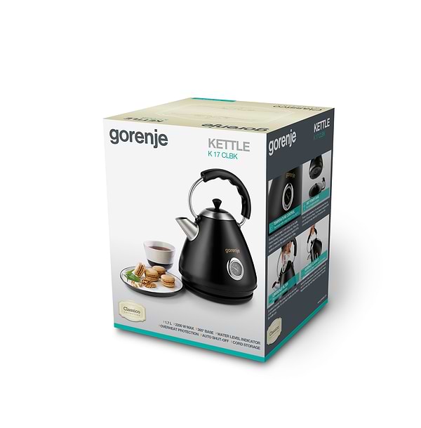 Фото - Уценка - Электрический чайник Gorenje K 17 CLBK