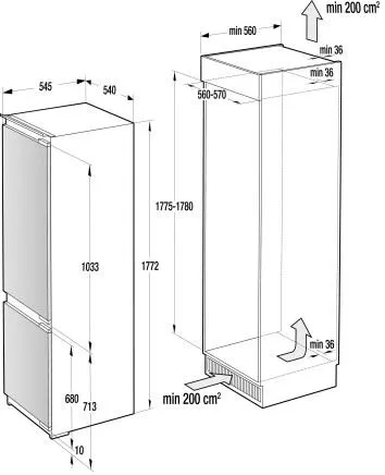 Фото - Холодильник встраиваемый Gorenje RKI 2181 E1