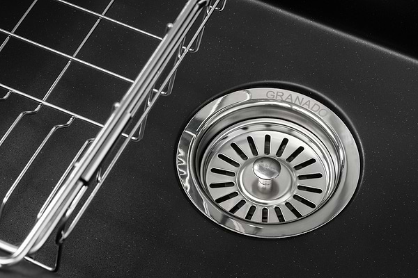 Фото - Мийка кухонна+змішувач+дозатор GRANADO Royal Artes black shine (+подрібнювач Algar+Ferrol inox+ Redondo inox+кошик+дошка)