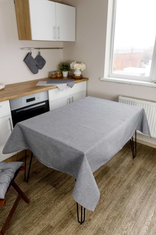 Фото - Скатерть прямоугольная Прованс Graphite 136х180 см (038666)